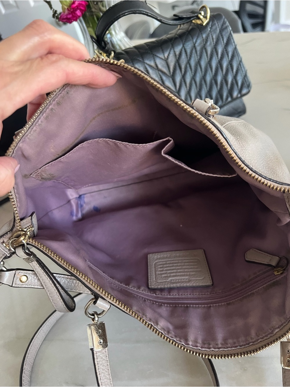 Coach Pebbled Leather Shoulder Bag in Red - Picture 11 of 11